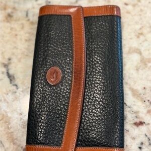 Dooney & Bourke Black and Brown Wallet